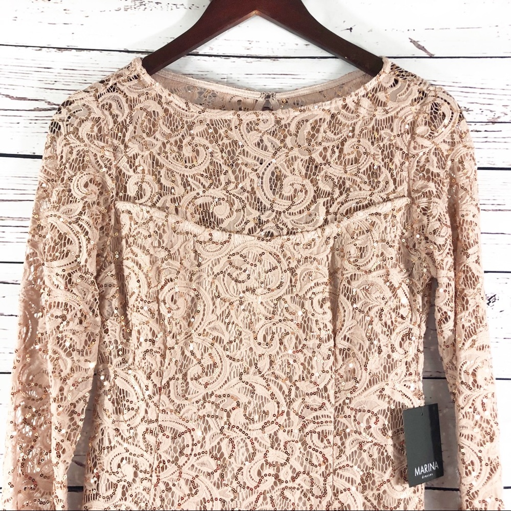 💰SOLD💰Marina long sleeve lace gown - Picture 6 of 8